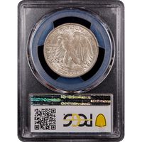 1916-D Walking Liberty Half (50c) Reverse Slab Image