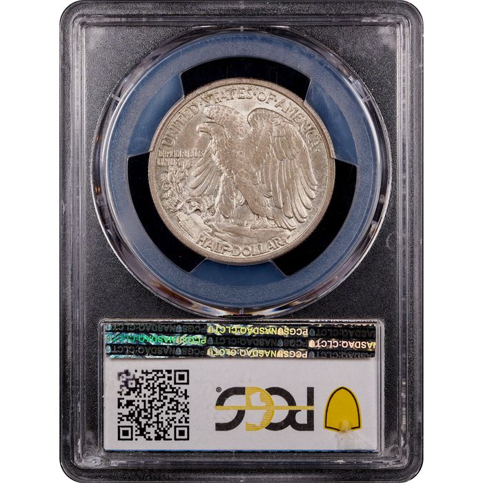 1916-D Walking Liberty Half (50c) Reverse Slab Image