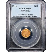 1916 McKinley Commemorative Gold Dollar (G$1) Obverse Slab Image