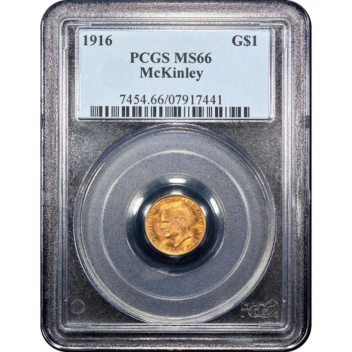 1916 McKinley Commemorative Gold Dollar (G$1) Obverse Slab Image