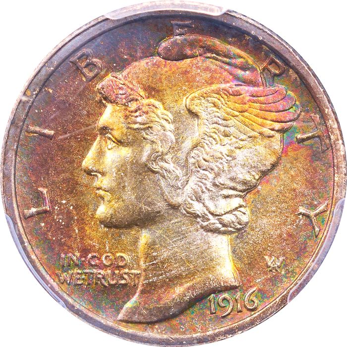 1916 Mercury Dime (10c) Obverse Image