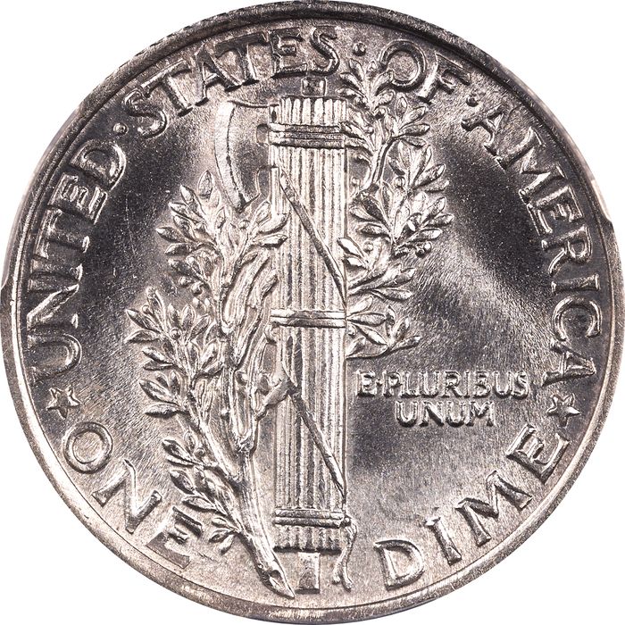 1916 Mercury Dime (10c) Reverse Image