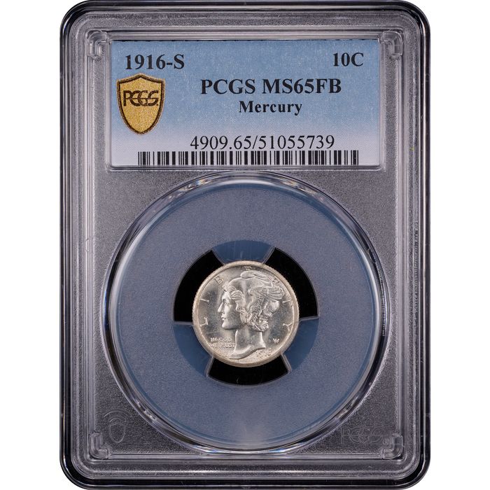1916-S Mercury Dime (10c) Obverse Slab Image