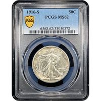 1916-S Walking Liberty Half Dollar (50c) Obverse Image