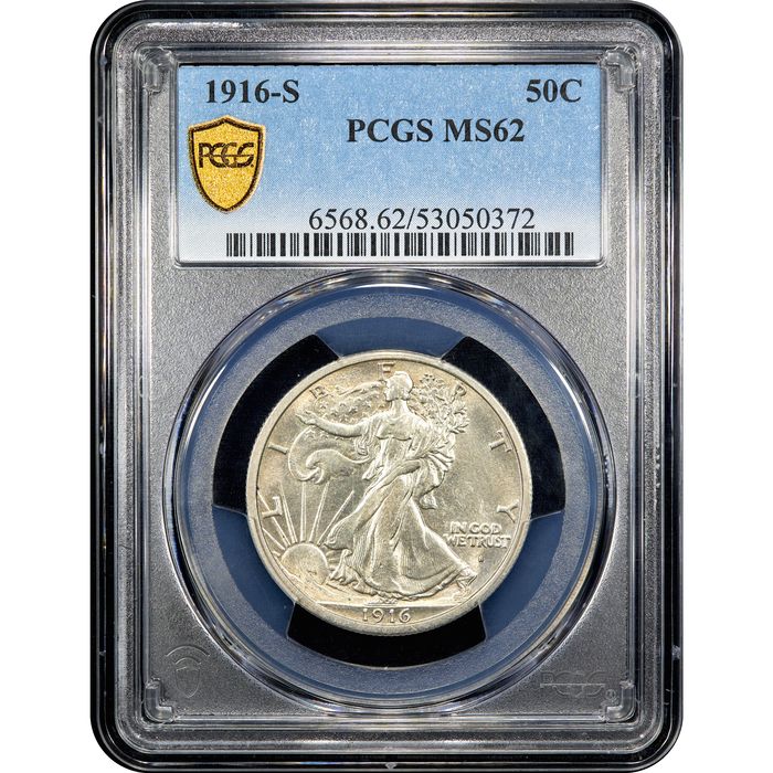 1916-S Walking Liberty Half Dollar (50c) Obverse Image