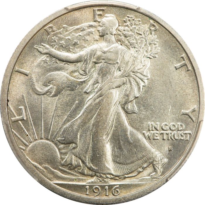 1916-S Walking Liberty Half Dollar (50c) Photo 3