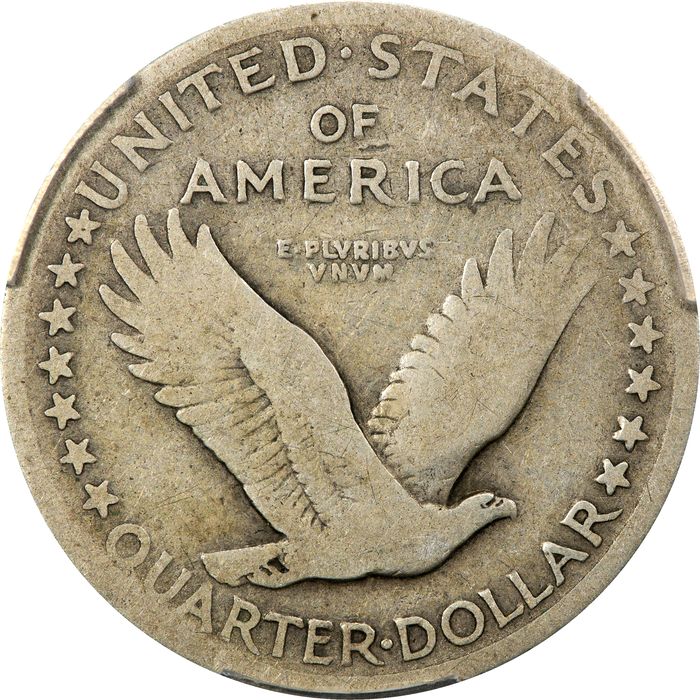 1916 Standing Liberty Quarter (25c) Reverse Image