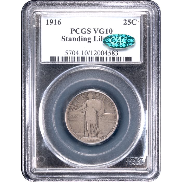 1916 Standing Liberty Quarter (25c) Obverse Image