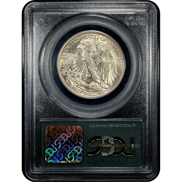 1916 Walking Liberty Half Dollar (50c) OGH Reverse Slab Image