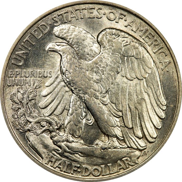 1916 Walking Liberty Half Dollar (50c) OGH Reverse Image