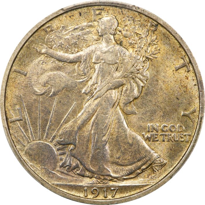 1917-D Reverse Walking Liberty Half Dollar (50c) Photo 3