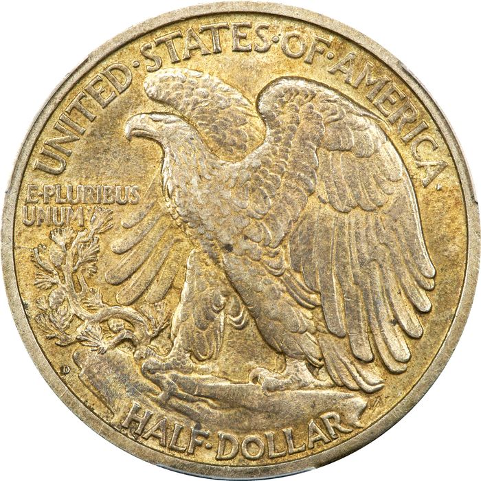 1917-D Reverse Walking Liberty Half Dollar (50c) Photo 4