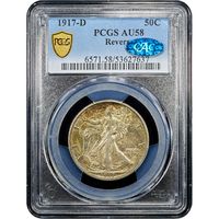 1917-D Reverse Walking Liberty Half Dollar (50c) Obverse Image