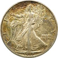 1917-D Reverse Walking Liberty Half Dollar (50c) Photo 3
