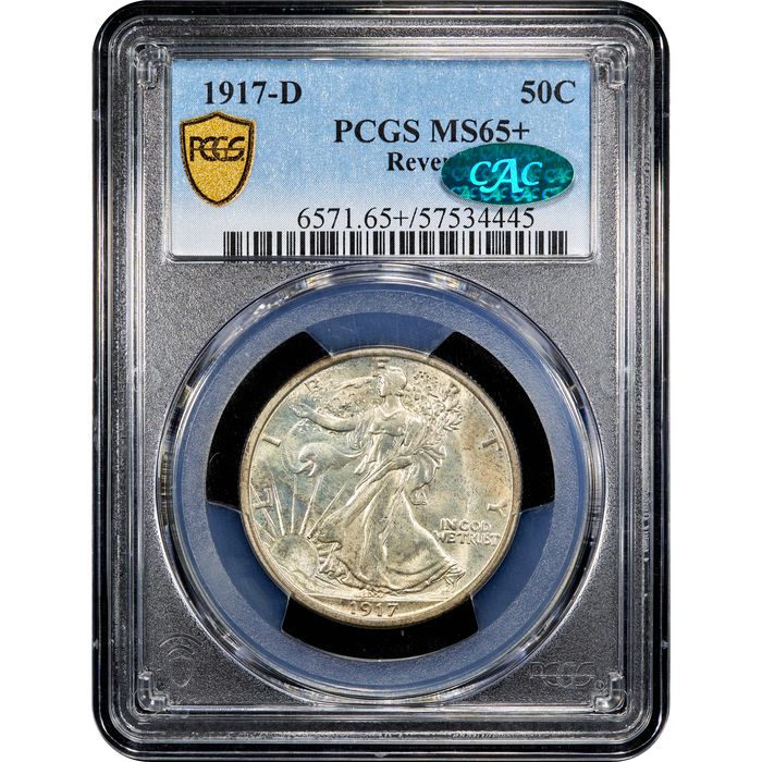 1917-D Reverse Walking Liberty Half Dollar (50c) Obverse Image
