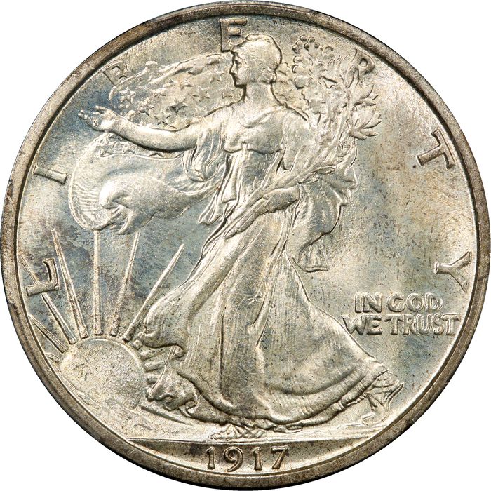 1917-D Reverse Walking Liberty Half Dollar (50c) Photo 3