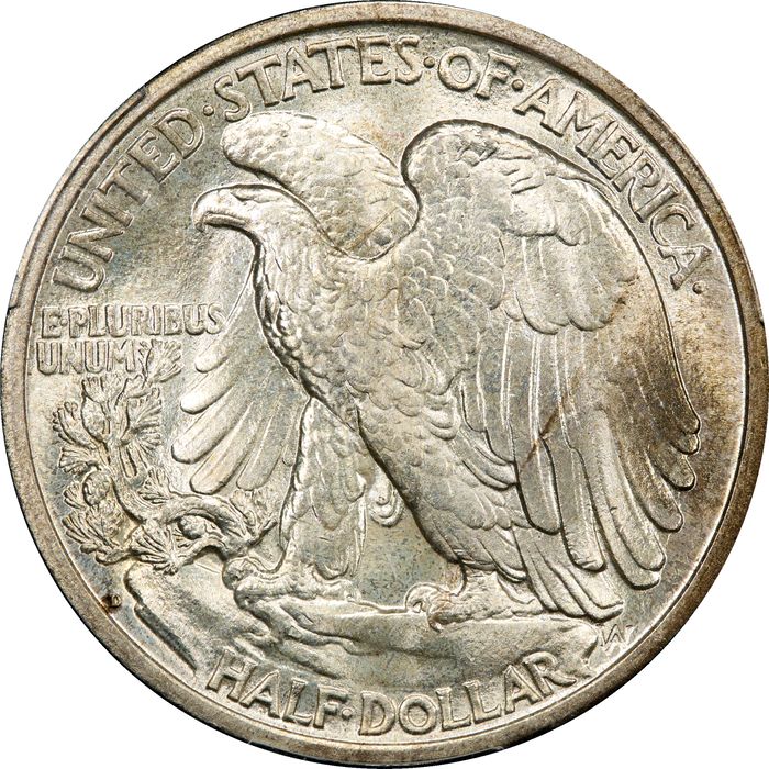 1917-D Reverse Walking Liberty Half Dollar (50c) Photo 4