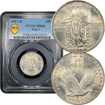 1917-D Type 1 Standing Liberty Quarter (25c) Composite Image
