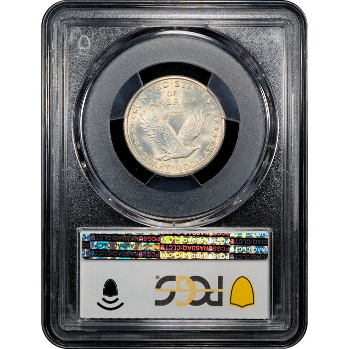 1917-D Type 1 Standing Liberty Quarter (25c) Reverse Slab Image