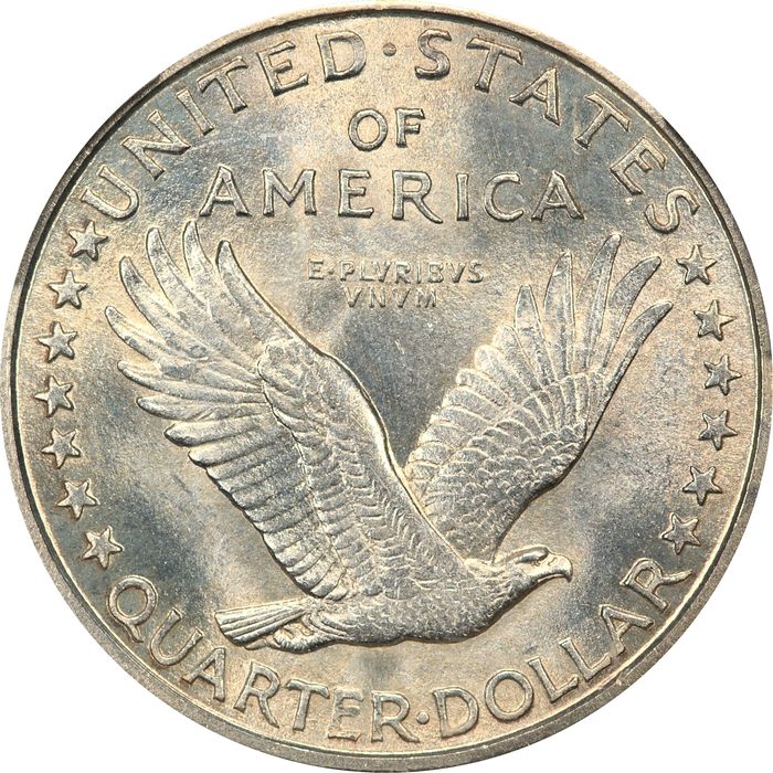 1917-D Type 1 Standing Liberty Quarter (25c) Reverse Image
