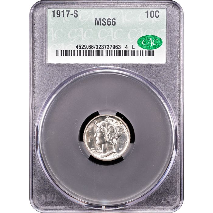 1917-S Mercury Dime (10c) Obverse Slab Image