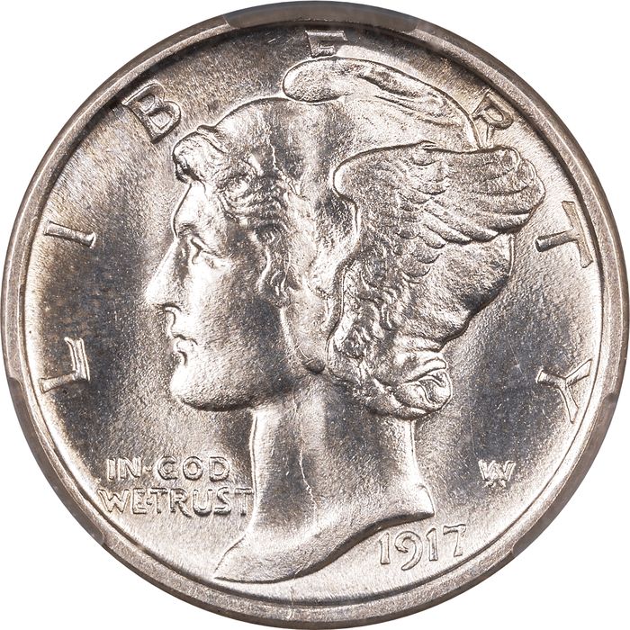 1917-S Mercury Dime (10c) Obverse Image