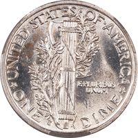 1917-S Mercury Dime (10c) Reverse Image