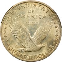 1917 Type 1 Standing Liberty Quarter (25c) Reverse Image