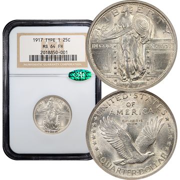 1917 Type 1 Standing Liberty Quarter (25c) Composite Image