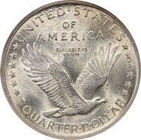 1917 Type 1 Standing Liberty Quarter (25c) Reverse Image