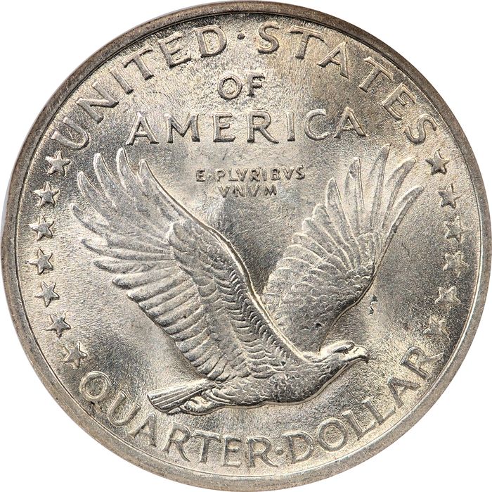 1917 Type 1 Standing Liberty Quarter (25c) Reverse Image