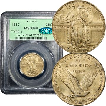 1917 Type 1 Standing Liberty Quarter (25c) OGH Composite Image