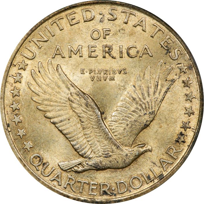 1917 Type 1 Standing Liberty Quarter (25c) OGH Photo 4
