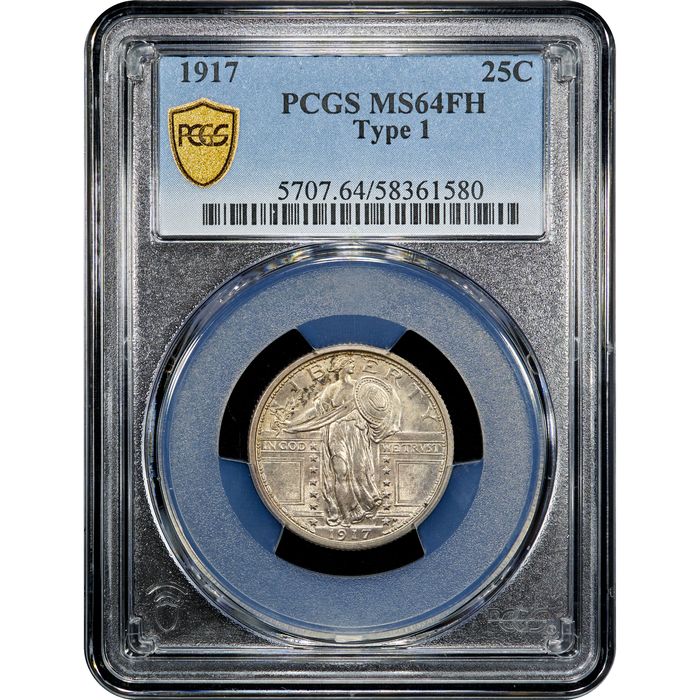 1917 Type 1 Standing Liberty Quarter (25c) Obverse Image