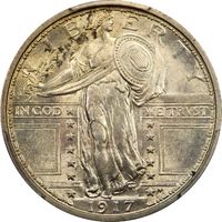 1917 Type 1 Standing Liberty Quarter (25c) Photo 3