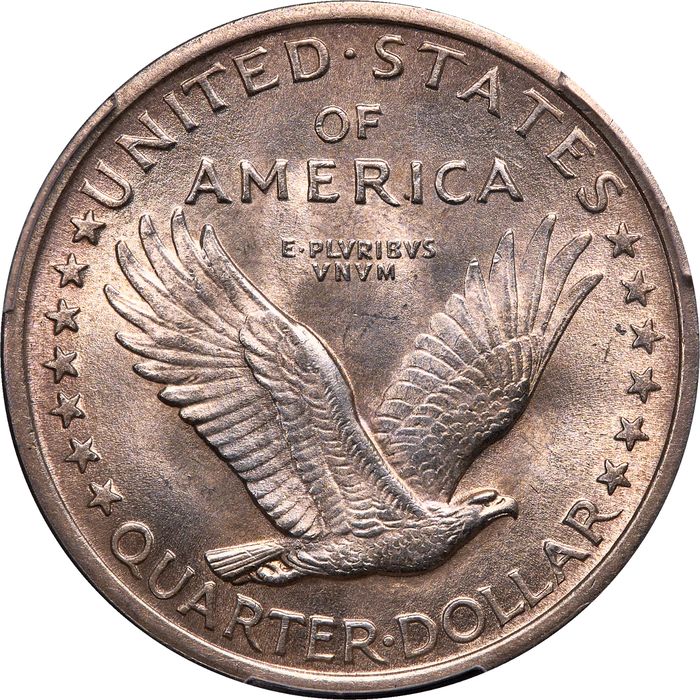 1917 Type 1 Standing Liberty Quarter (25c) Reverse Image