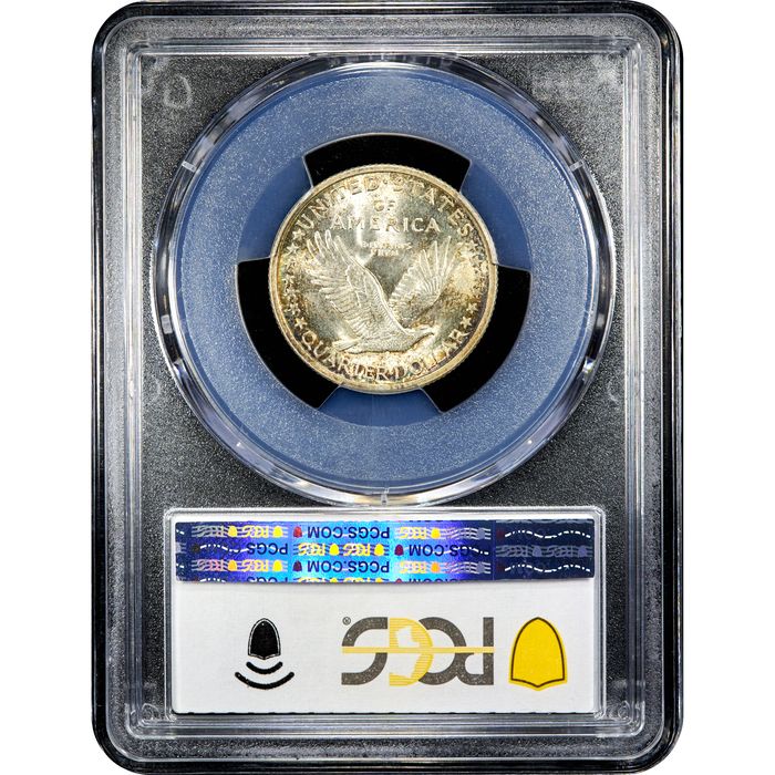 1917 Type 1 Standing Liberty Quarter (25c) Reverse Slab Image
