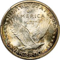 1917 Type 1 Standing Liberty Quarter (25c) Reverse Image