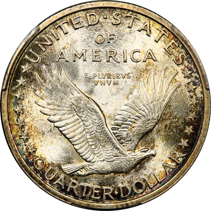1917 Type 1 Standing Liberty Quarter (25c) Reverse Image