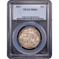 1917 Walking Liberty Half (50c) Obverse Slab Image