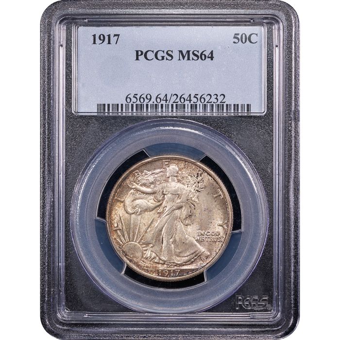 1917 Walking Liberty Half (50c) Obverse Slab Image
