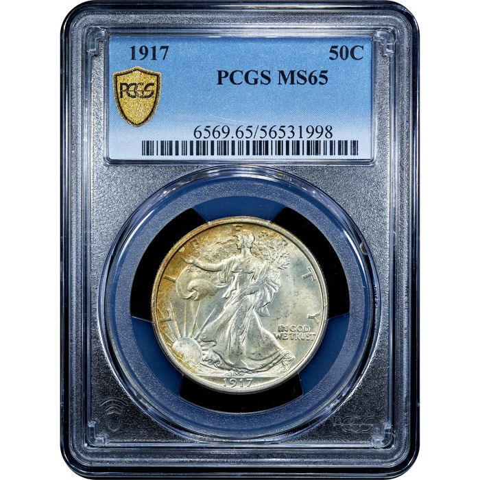 1917 Walking Liberty Half Dollar (50c) Obverse Slab Image