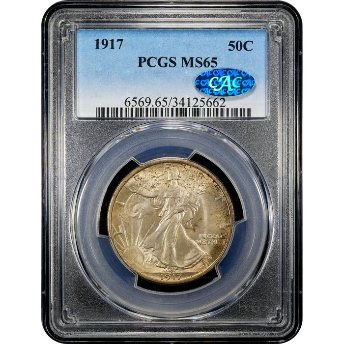 1917 Walking Liberty Half Dollar (50c) Obverse Slab Image