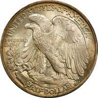 1917 Walking Liberty Half Dollar (50c) Reverse Image