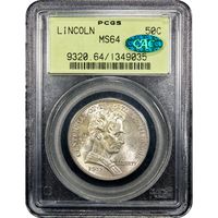 1918 Lincoln Commemorative Half Dollar (50c) OGH Obverse Image