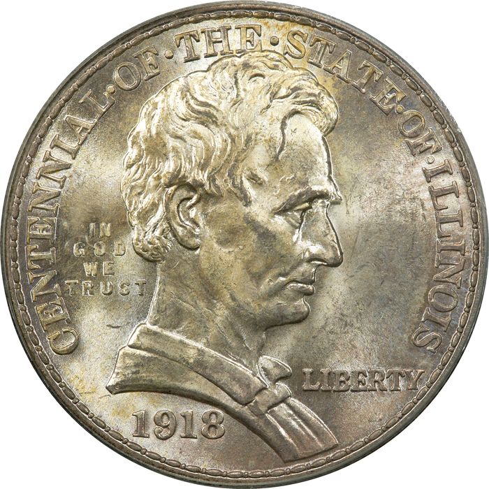 1918 Lincoln Commemorative Half Dollar (50c) OGH Photo 3