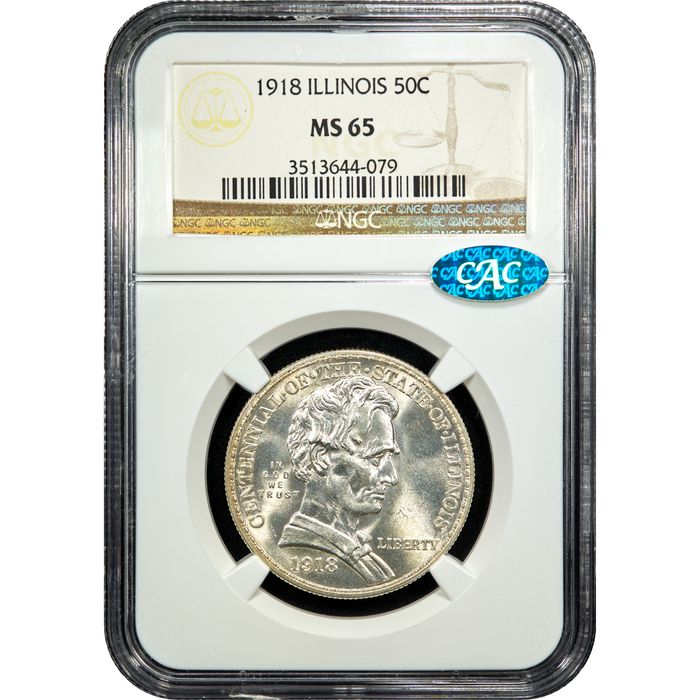 1918 Lincoln-Illinois Commem Half Dollar (50c) Obverse Image