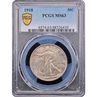 1918 Walking Liberty Half Dollar (50c) Obverse Slab Image
