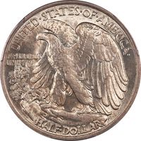 1918 Walking Liberty Half Dollar (50c) Reverse Image