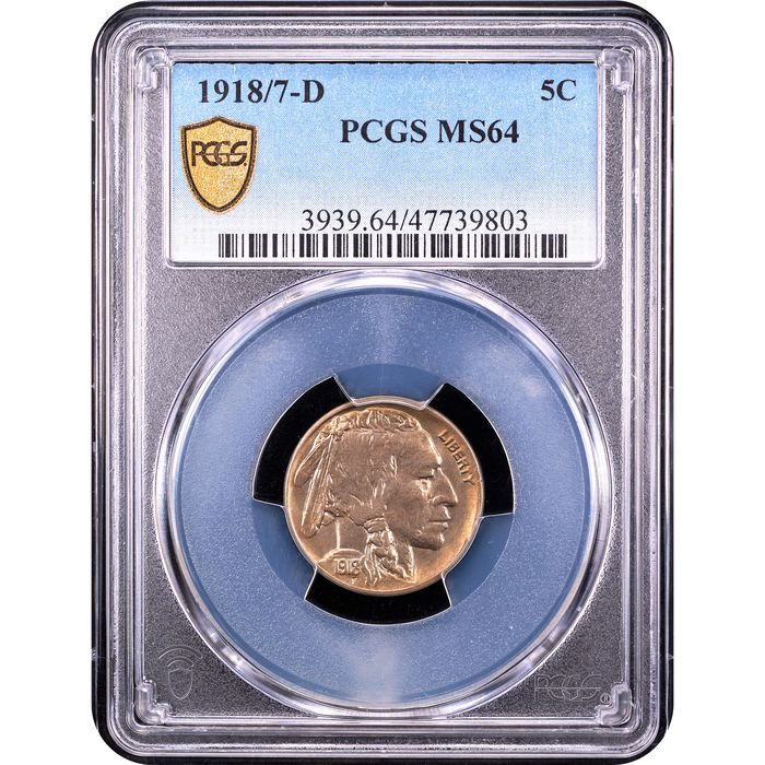 1918/7-D Buffalo Nickel (5c) Obverse Slab Image